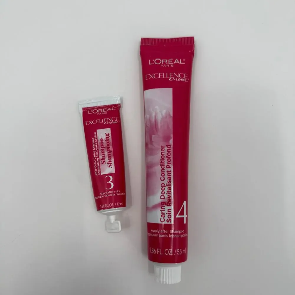 L'Oréal Paris Excellence Creme Hair Color After Caring Shampoo Deep Conditioner
